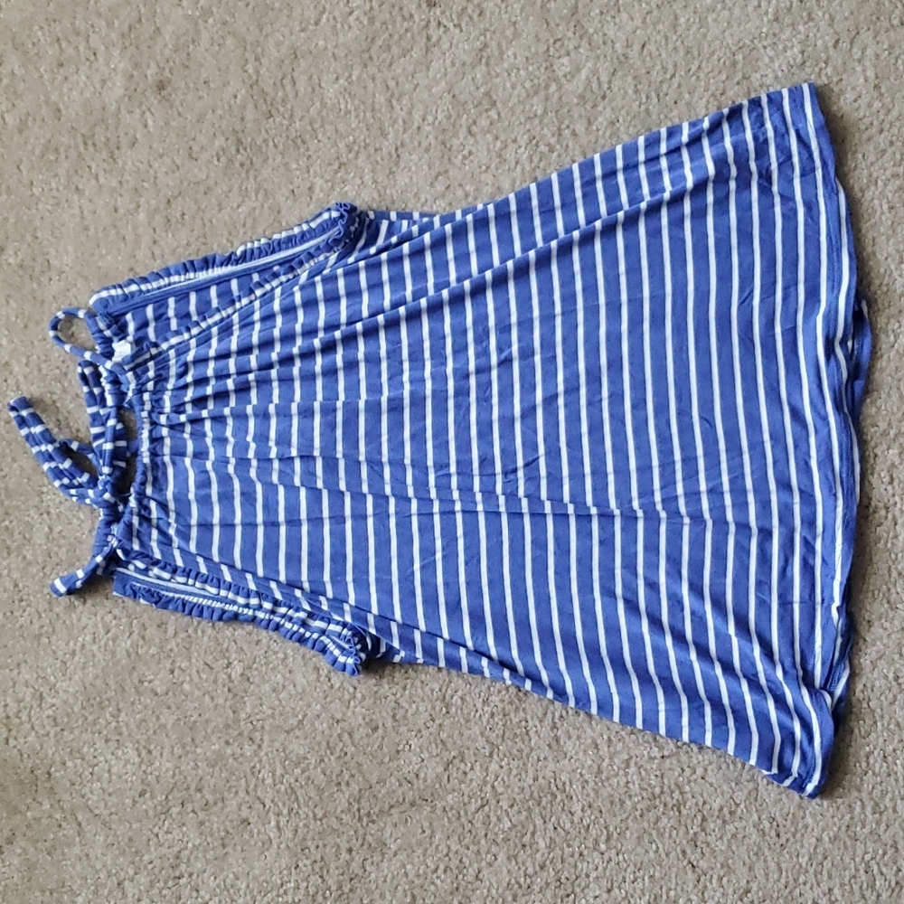 Small August Mist blue and white striped tank